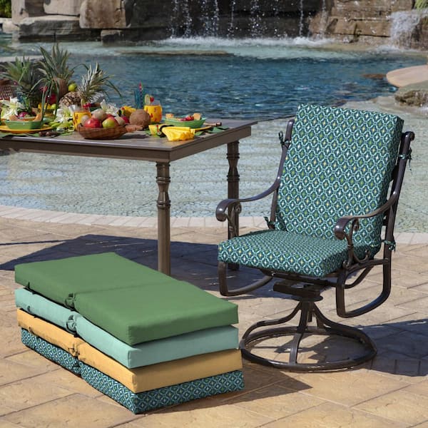 ARDEN 18 in. x 16.5 in. Mid Back Outdoor Dining Chair Cushion in