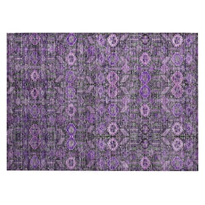 Chantille ACN574 Purple 1 ft. 8 in. x 2 ft. 6 in. Machine Washable Indoor/Outdoor Geometric Area Rug