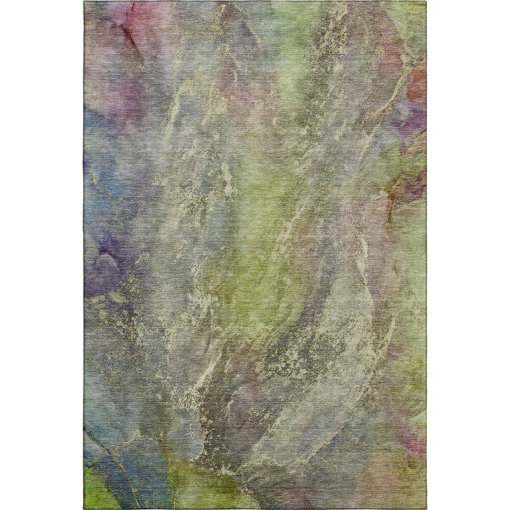 Mayfield Premium Machine Washable Abstract AMF2307 Green 5 ft. x 7 ft. 6 in. Area Rug price history on PriceWatchPro