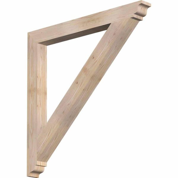 Ekena Millwork 3.5 in. x 38 in. x 38 in. Douglas Fir Traditional Smooth Bracket