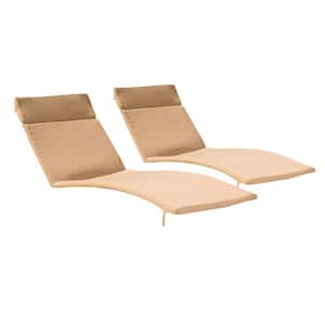 Miller Caramel Outdoor Chaise Lounge Cushion (2-Pack)