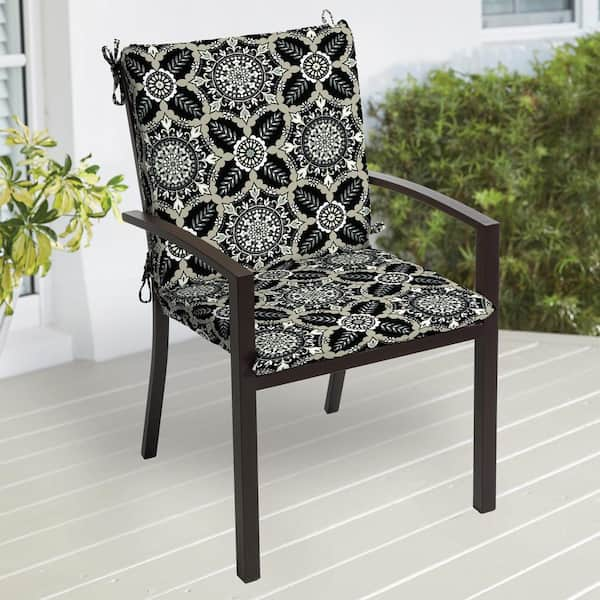 hampton bay black tile seat cushions