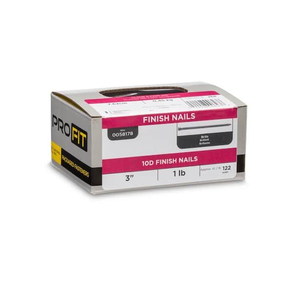 3 in. (10D) Brite Finish Nail 1 lb. (122-Count)