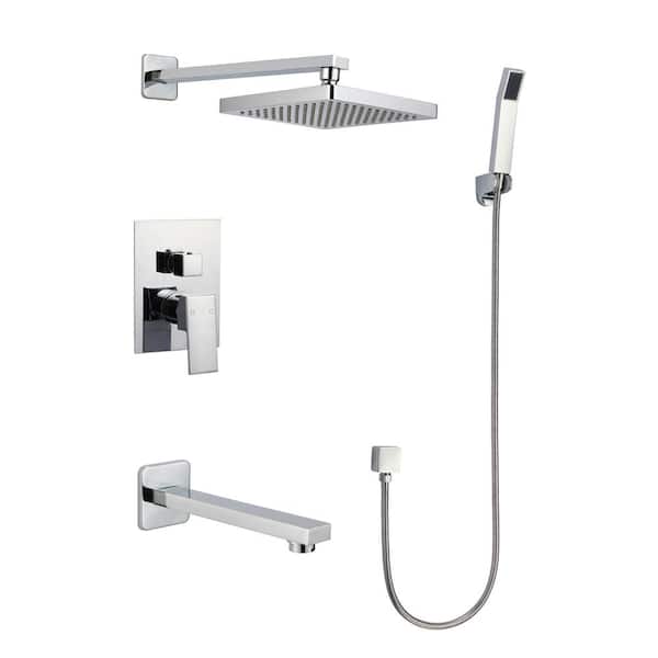 Unbranded Roxy 7.87 in. W 3 Jet Shower Tower in Chrome 16GS-29315