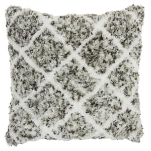 Lifestyles Charcoal 24 in. x 24 in. Throw Pillow