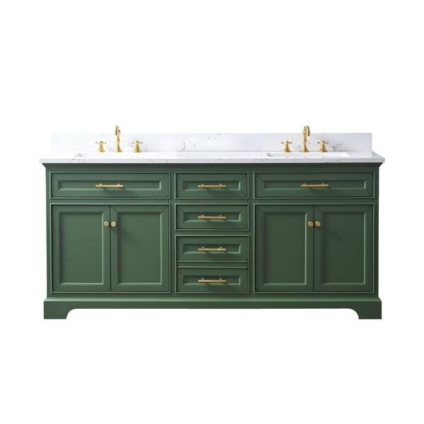 SUDIO Thompson 72 in. W x 22 in. D Bath Vanity in Evergreen with