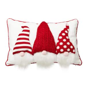 18 in. L 3D Heavy Cotton Knitted Gnome Pillow