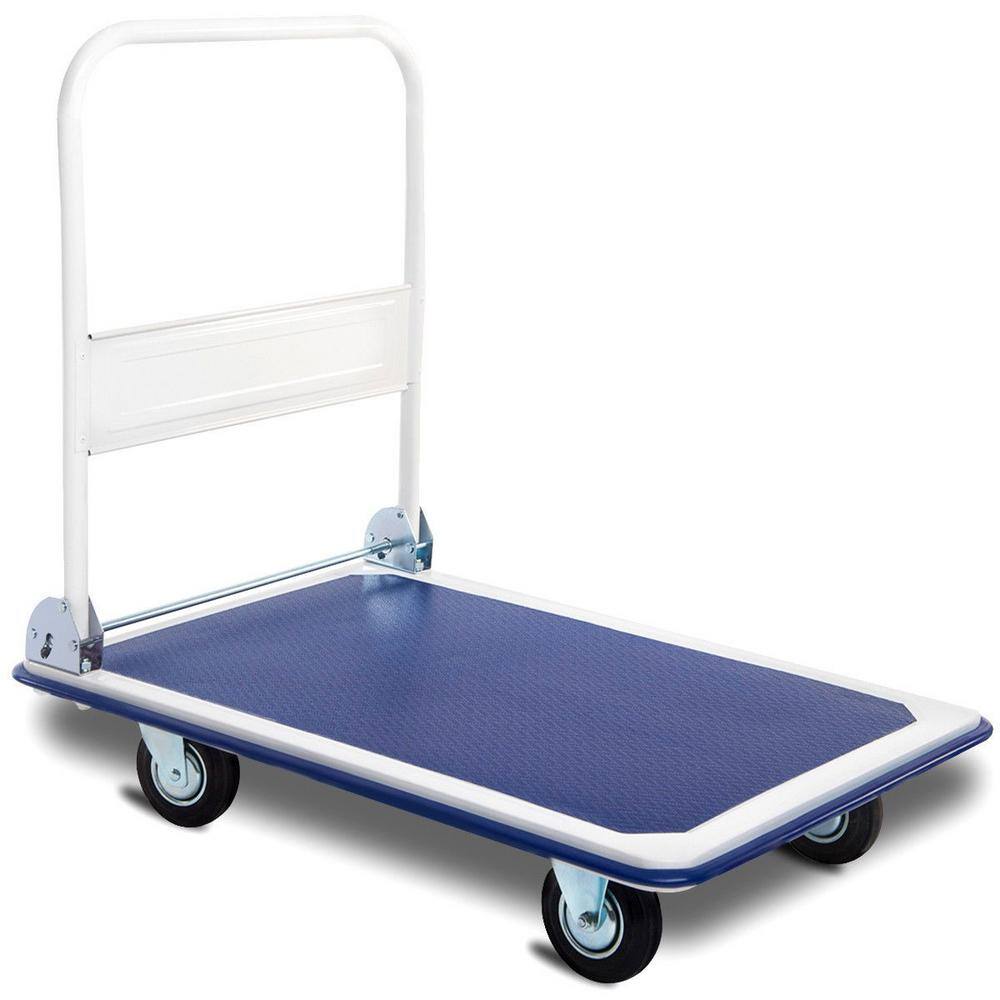 ANGELES HOME 660 lbs. 35.5 in. L Metal Folding Platform Cart Dolly Hand