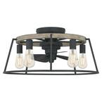 Brockton 24 in. Grey Ash Ceiling Fan with Light
