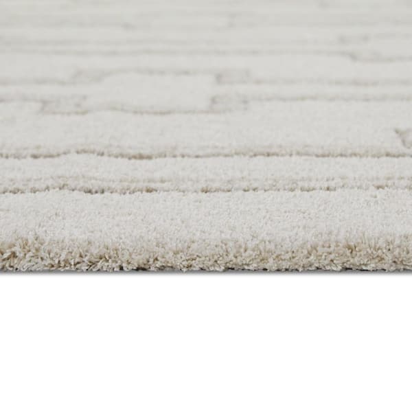 Iverson Cream 5 ft. 3 in. x 7 ft. Striped Area Rug