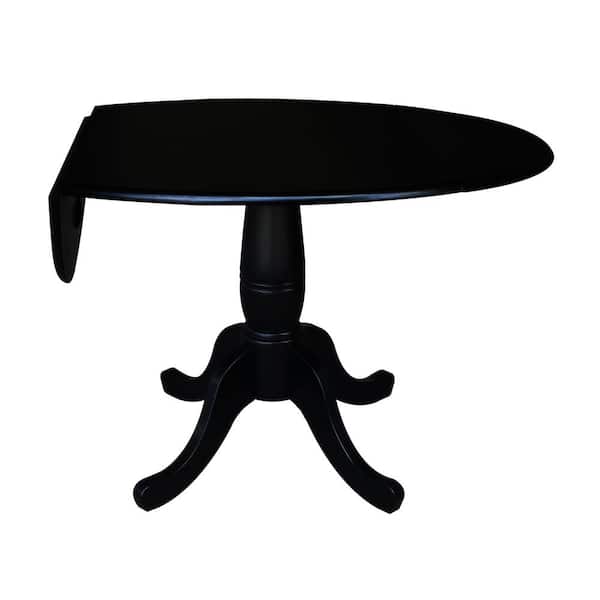 Black International Concepts 30-Inch Round by 42-Inch High Top Ped Table