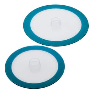 2-Piece Teal Tools and Gadgets Silicone Suction Lid Set