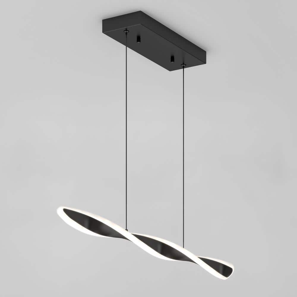 Finley Matte Black Linear LED Pendant Light Fixture