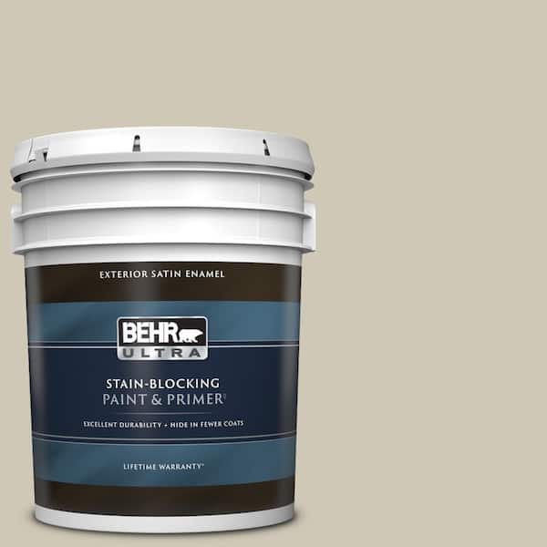 BEHR ULTRA 5 gal. #PPU8-16 Coliseum Marble Satin Enamel Exterior Paint & Primer