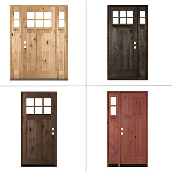 Knotty Alder Exterior Wood Door