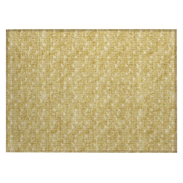 Addison Rugs Chantille ACN514 Gold 1 ft. 8 in. x 2 ft. 6 in. Machine Washable Indoor/Outdoor Geometric Area Rug