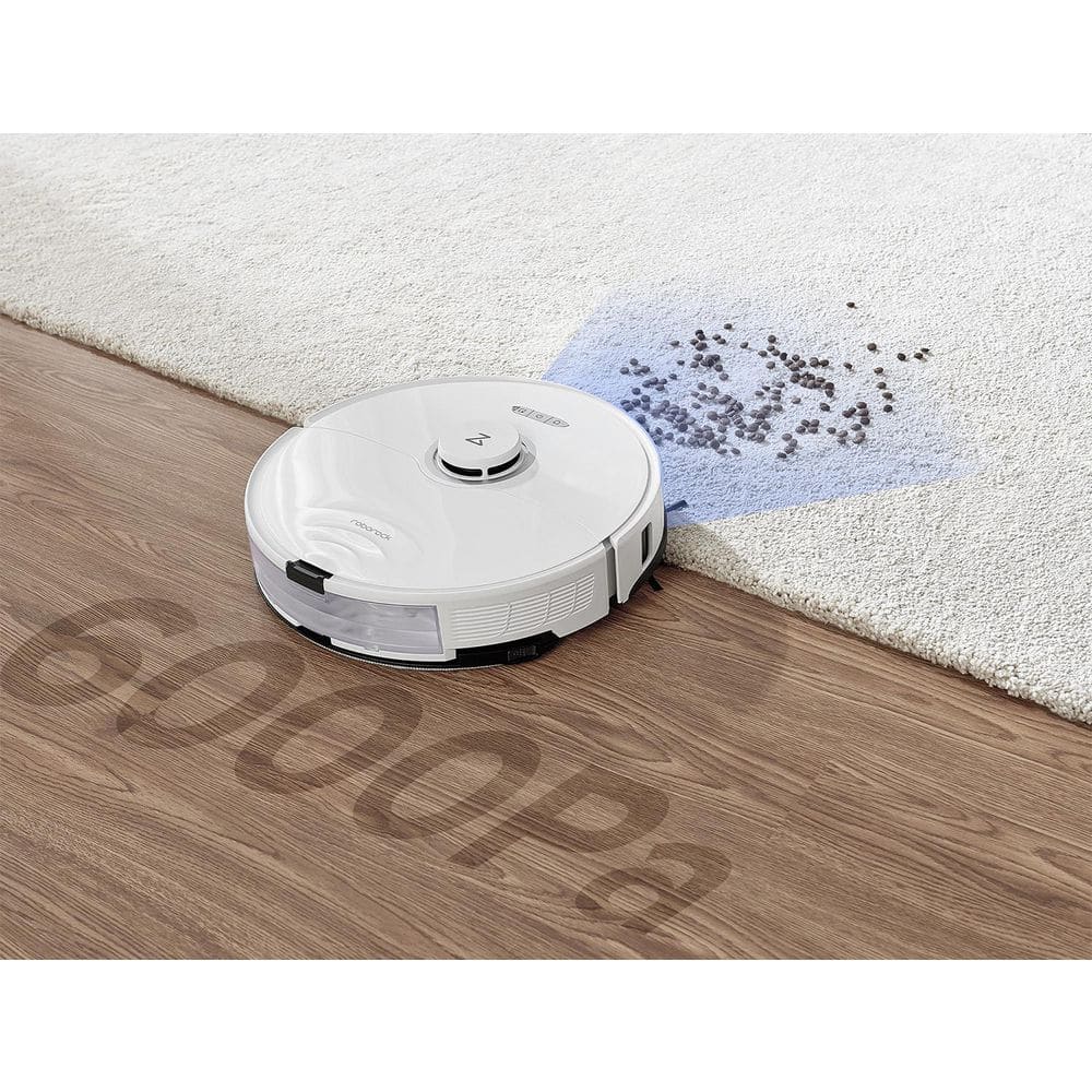 Roborock S8 White Cordless Robot Vacuum and Mop with Smart Mapping