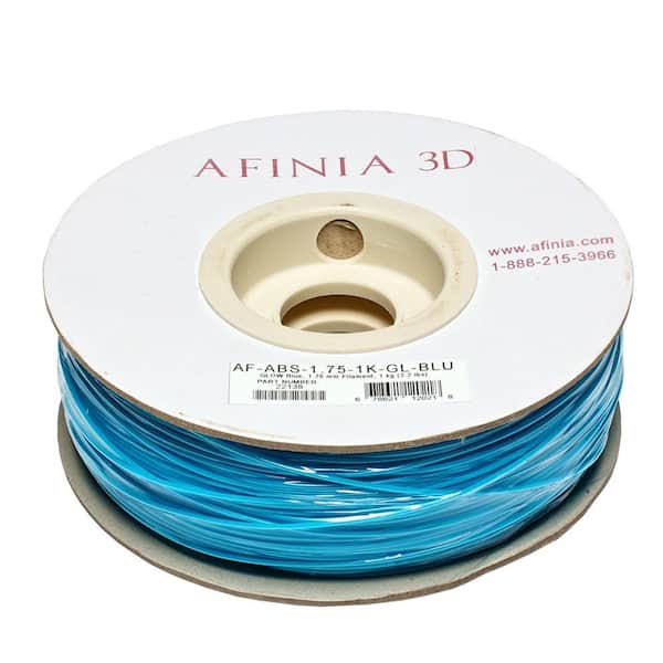 AFINIA Value-Line 1.75 mm Glow in the Dark Blue ABS Plastic 3D Printer Filament (1kg)