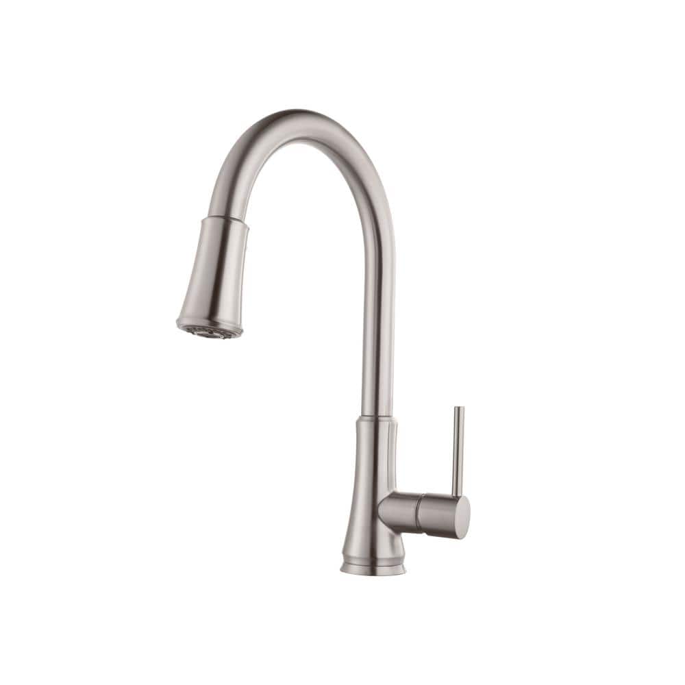Turner White Fireclay 30" Single Bowl Farmhouse Kitchen Sink with Stainless Steel Faucet