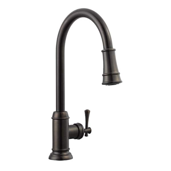 Design House Ironwood Single-Handle Pull-Down Sprayer Kitchen Faucet in Brushed Bronze