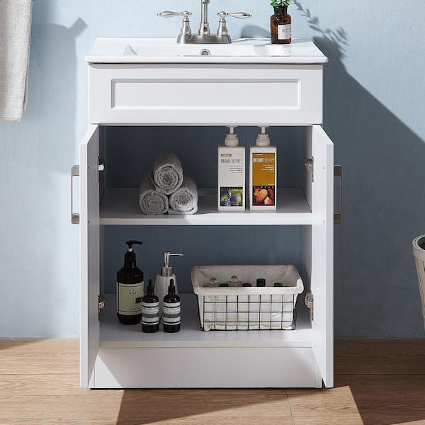 VC CUCINE 24 in. W x 18 in. D x 32 in. H Modern Freestanding