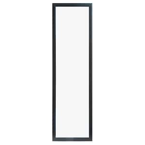 14 in. W x 1.1 in. H Large Rectangular Glass Framed Wall Mounted Hanging Bathroom Vanity Mirror in Black