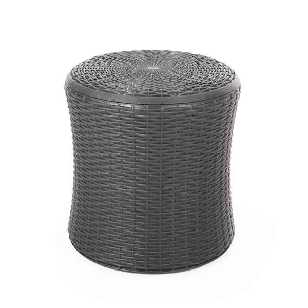 Unbranded Dark Gray Round Patio Side Table