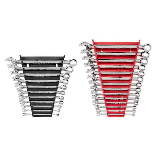 TEKTON 1/4-3/4 in., 6-19 mm Combination Wrench Set with Rack (25-Piece ...