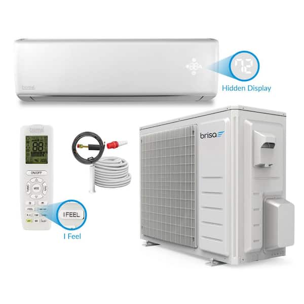 boreal Brisa 9,000 BTU 3/4 Ton Wi-Fi Inverter Driven Ductless Mini Split Air Conditioner with Heat Pump 208/230-Volt