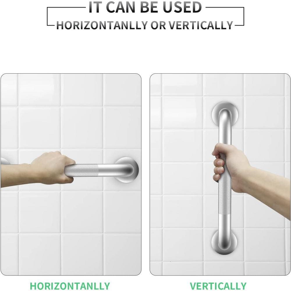 12-inch Stainless Steel Wall Mounted Anti-Slip Grab Bars (2-Pack)