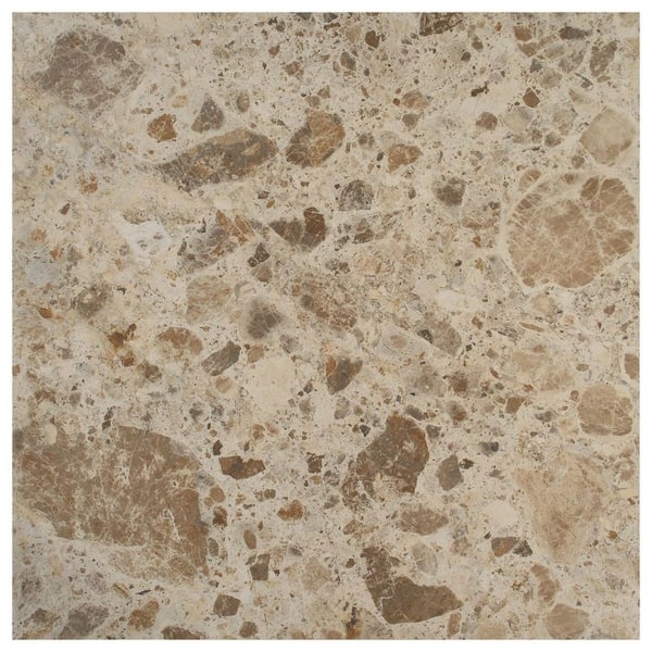 Luxe Terrazzo Desert 8 in. x 0.35 in. Terrazzo Look Matte Porcelain Floor and Wall Tile Sample