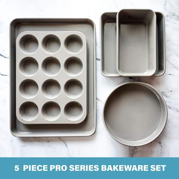 Gotham Steel Grey 5 Piece Nonstick Bakeware Set