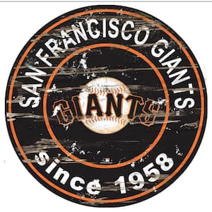 MLB San Francisco Giants 24 in. Distressed Wooden Wall Art Circle Sign