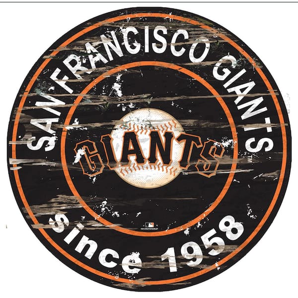 Fan Creations MLB San Francisco Giants 24 in. Distressed Wooden Wall Art Circle Sign