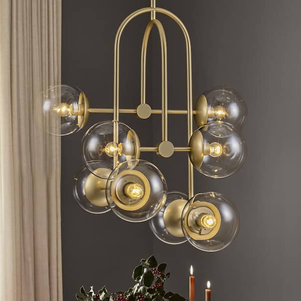 Rennnsan Thea 8-Light Gold Elegant Luxury Modern Globe Chandelier