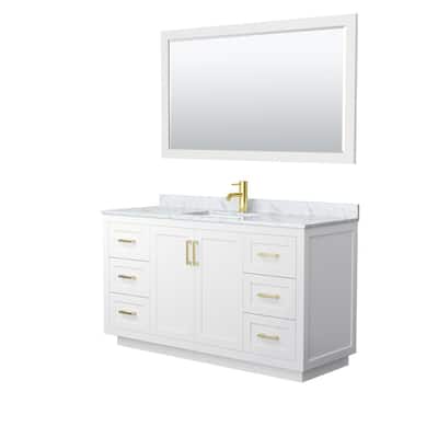 Wyndham Collection Miranda 48 in. W Single Bath Vanity in White with ...