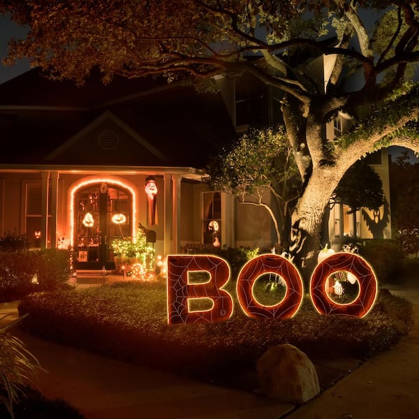 Tree Company 47 in. BOO in Sign with LED Light DF-22010009C-1 - Home Depot