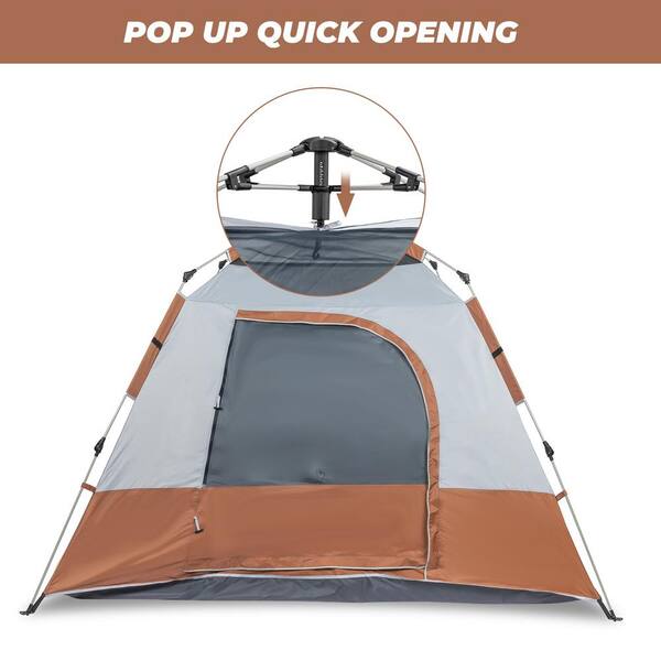 Winado Cotton White Mesh Triangle Camping Tent 334264638632 - The Home Depot