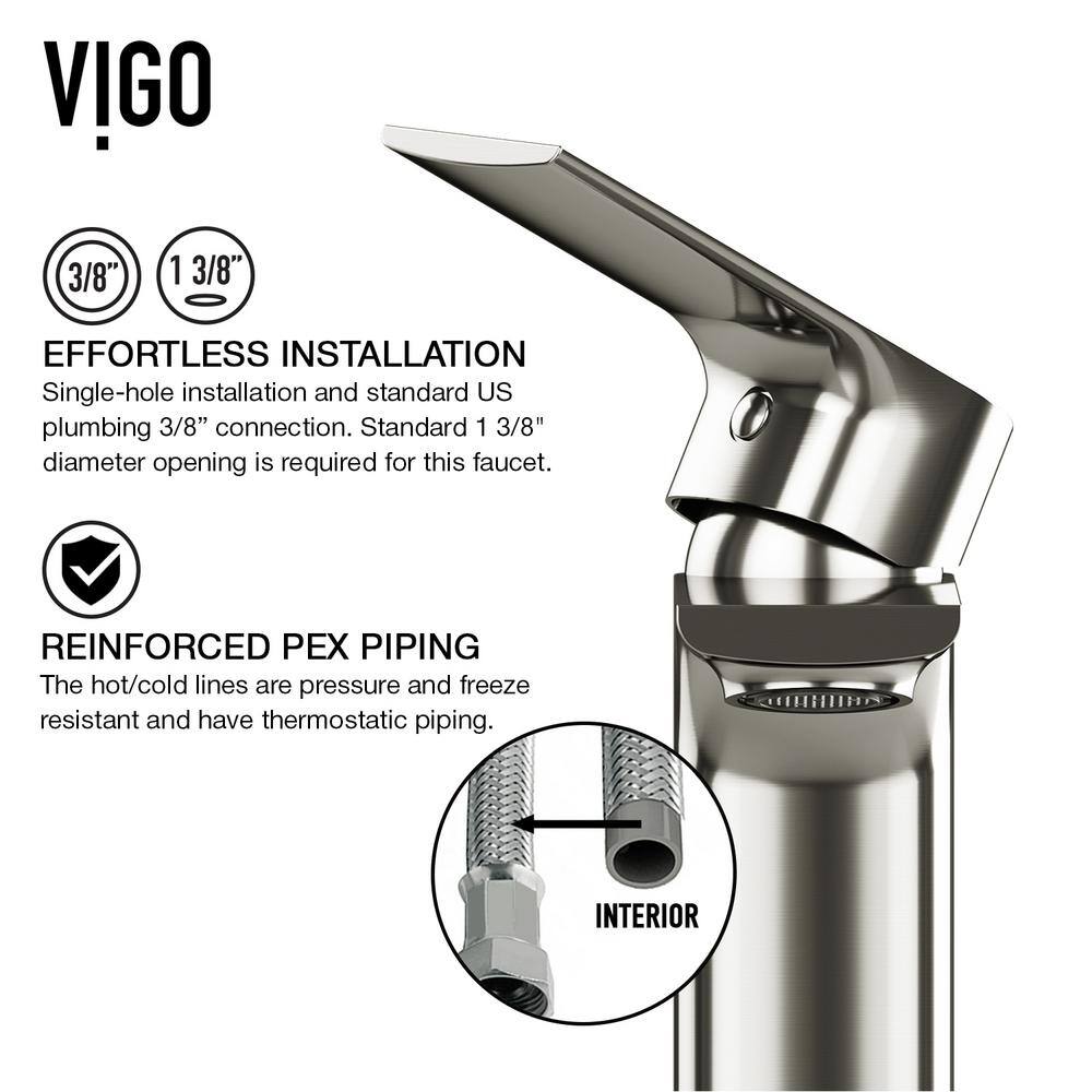 Norfolk 11" Nickel Single Handle Vessel Sink Faucet