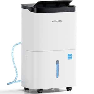 80 pt. 5,000 sq. ft. Energy Star High Humidity Dehumidifier for Bedroom, Basement or Wet Rooms in White with Bucket