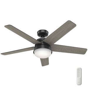 Tarrant 52 in. LED Indoor/Outdoor Matte Black Ceiling Fan with Light and Remote