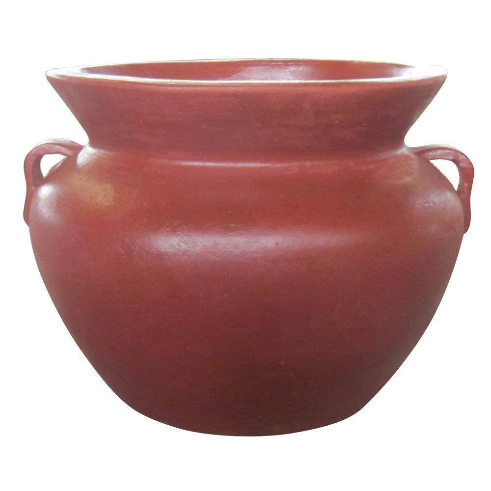 21 In Red Clay Smooth Handle Pot Rct, Large Outdoor Planter Pots Home Depot