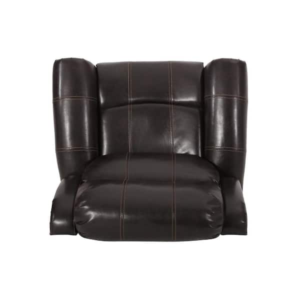 Faux Leather Tufted Club Recliner 7542, Faux Leather Reclining Club Chair
