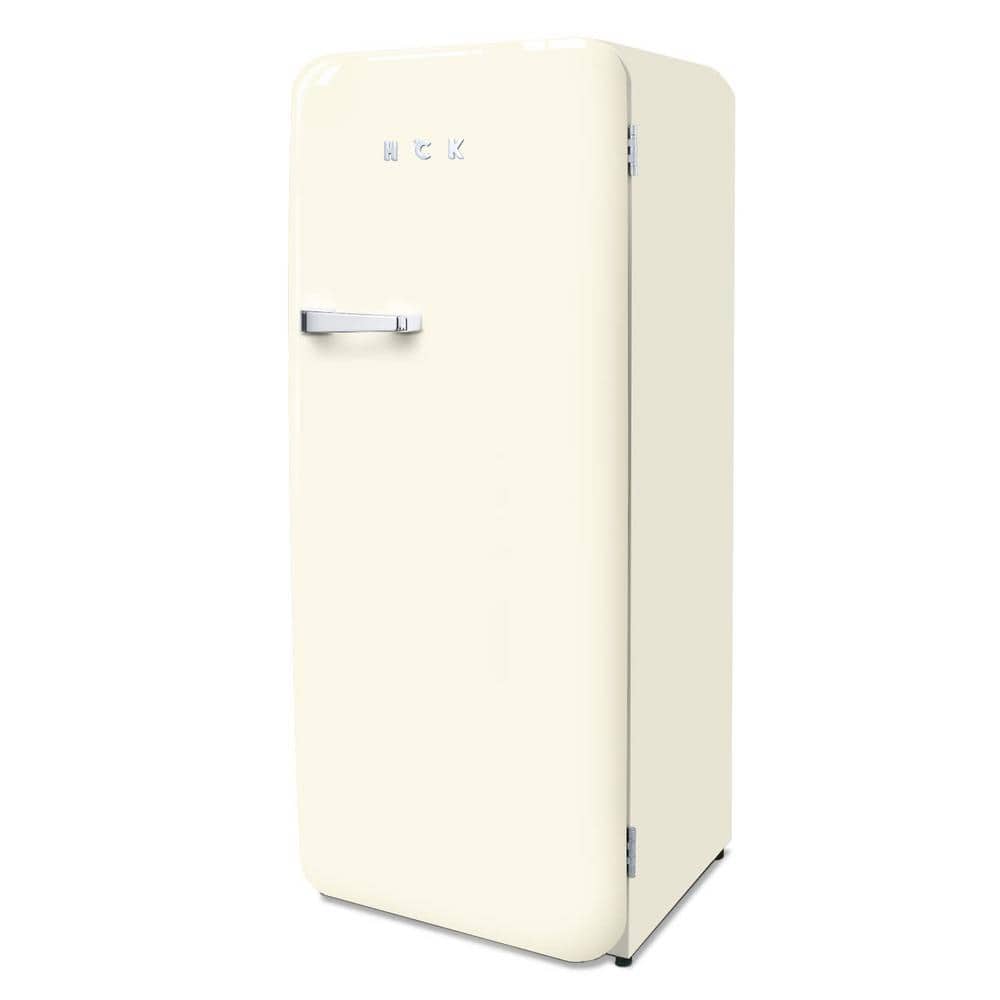 HCK 9.9 cu. ft. Retro Mini Refrigerator in Off-white with Enamel ...