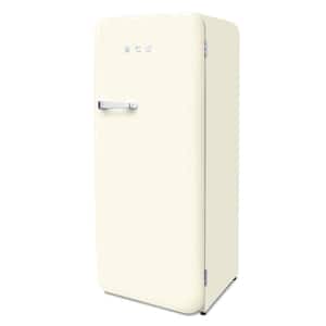 9.9 cu. ft. Retro Mini Refrigerator in Off-white with Enamel Coating, ABS Interior, 5 Adjustable Shelves