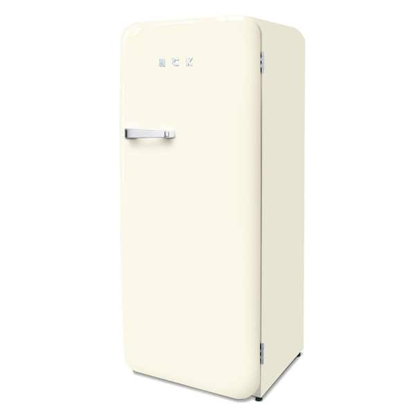 9.9 cu. ft. Retro Mini Refrigerator in Off-white with Enamel Coating ...