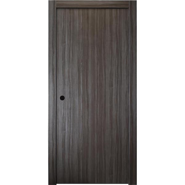 Belldinni 32 in. x 80 in. Paola Gray Oak Finished Right-Hand Textured Solid Core Composite Single Prehung Interior Door