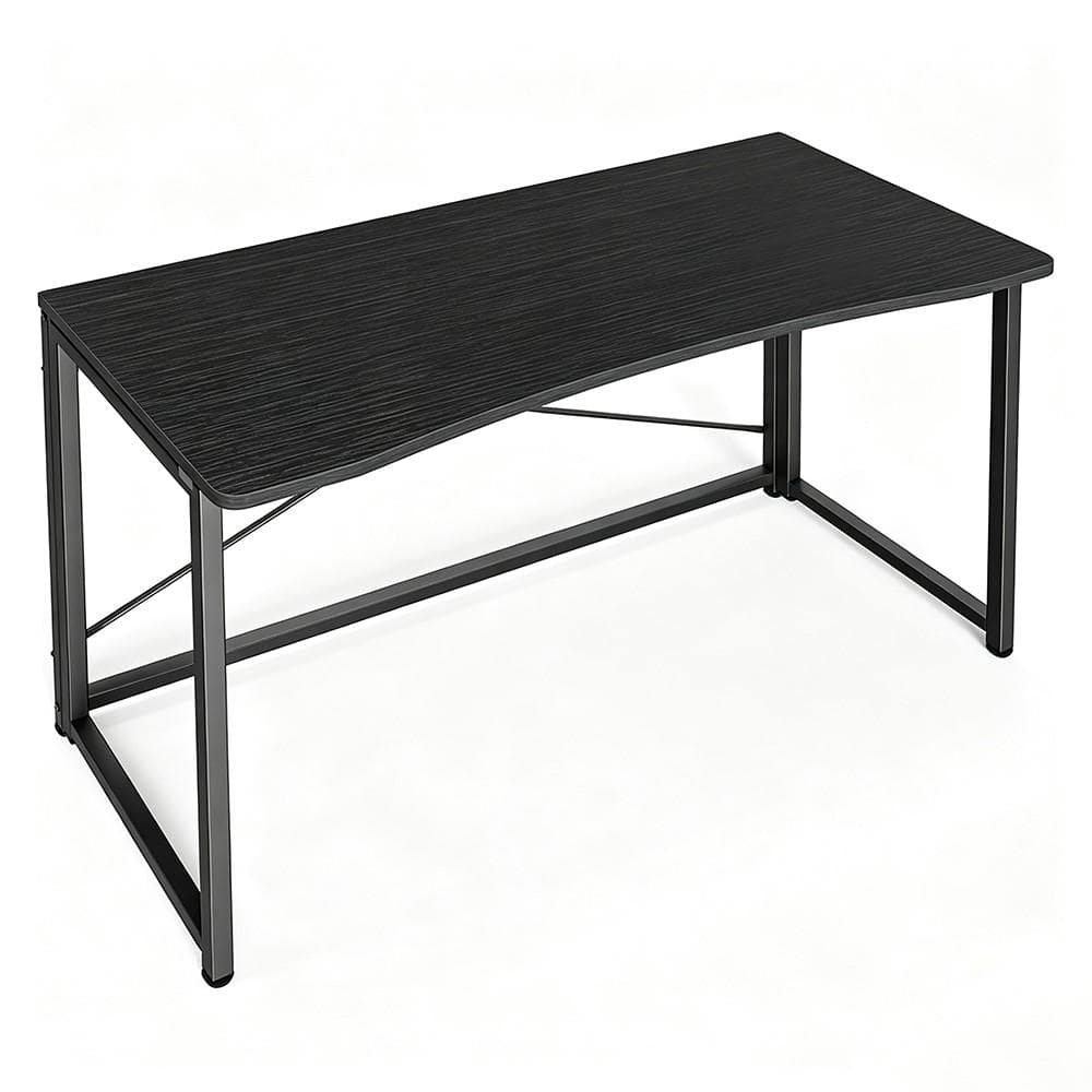 39.4 in. W Black Metal Folding Computer Desk for Small Spaces