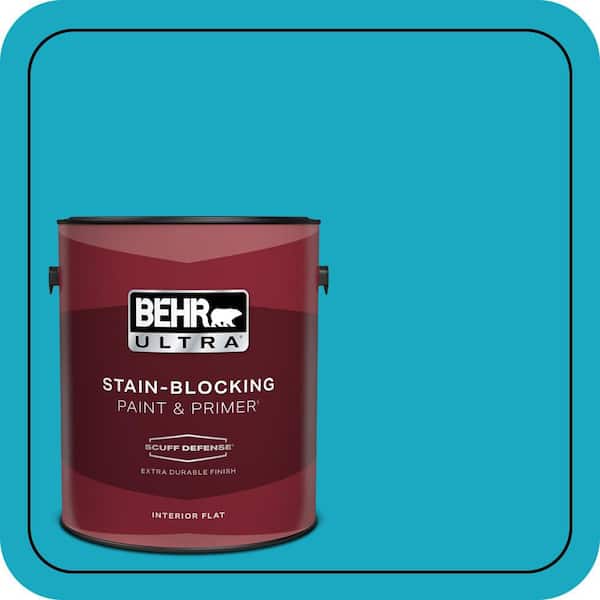 BEHR ULTRA 1 gal. #P480-5 High Dive Extra Durable Flat Interior Paint & Primer