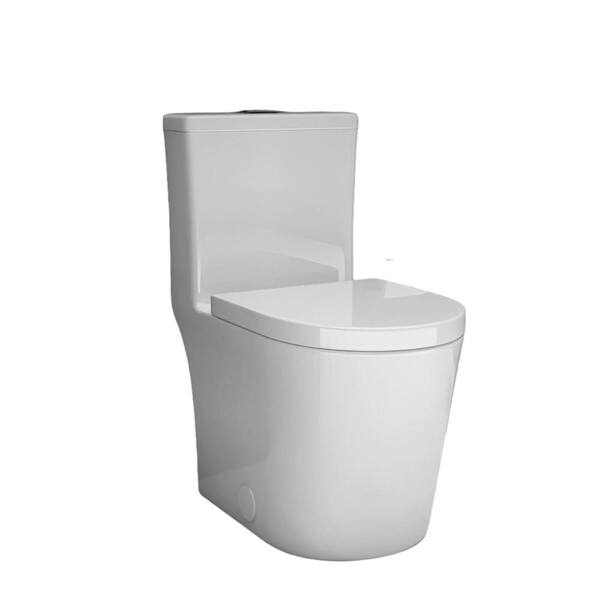 ZXDDMS Rough in 12 in. 1-Piece Toilet 1.1/1.6 GPF Powerful Dual